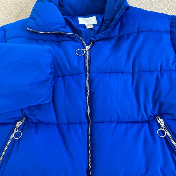 Blue forever 21 puffer jacket - Picture 3 of 3